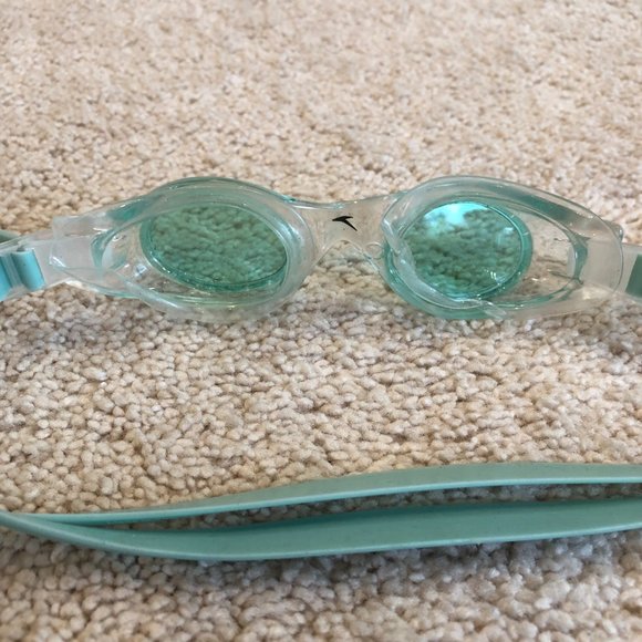 SPEEDO LIGHT GREEN CLEAR SWIM GLASSES/GOGGLES ADJUSTABLE - Picture 10 of 13